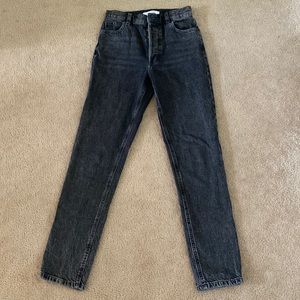 High waisted black jeans